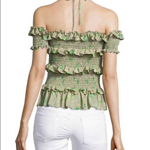 Like new Rebecca Taylor ots smocked top 100% silk - Picture 2 of 5